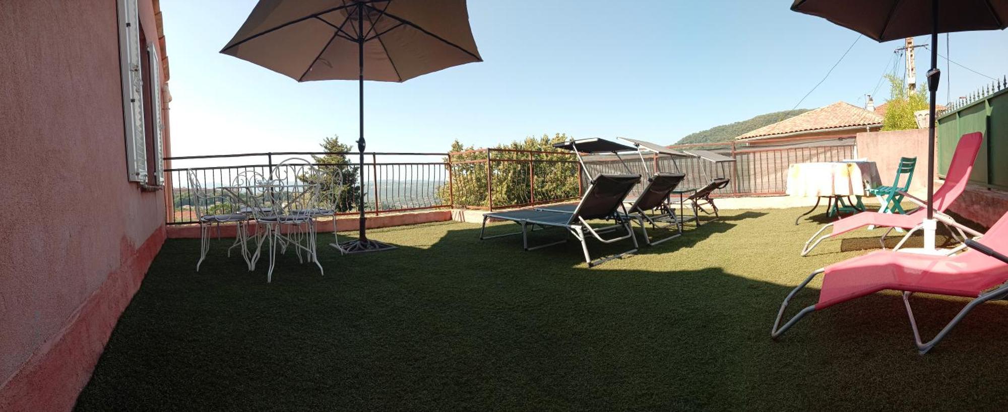 Ferienwohnung De 1 A 6 Avec Terrasse Solarium, Vue Panoramique Et Parking Gratuit Grasse Exterior foto